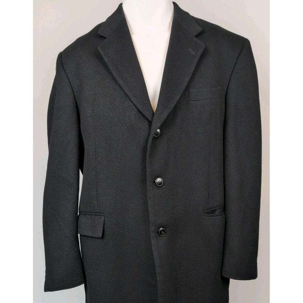 Andrew‎ Fezza Mens 100% Italian Cashmere Black Blazer Jacket 44R Sports Coat - Picture 3 of 9